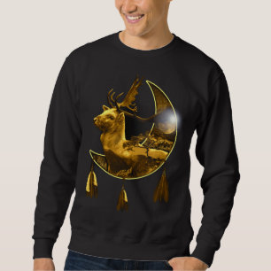Moletom Native American Animal Crescent Deer