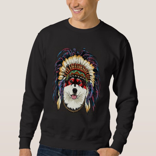 Moletom Native American Indian Alaskan Malamute Indigenous (Frente)