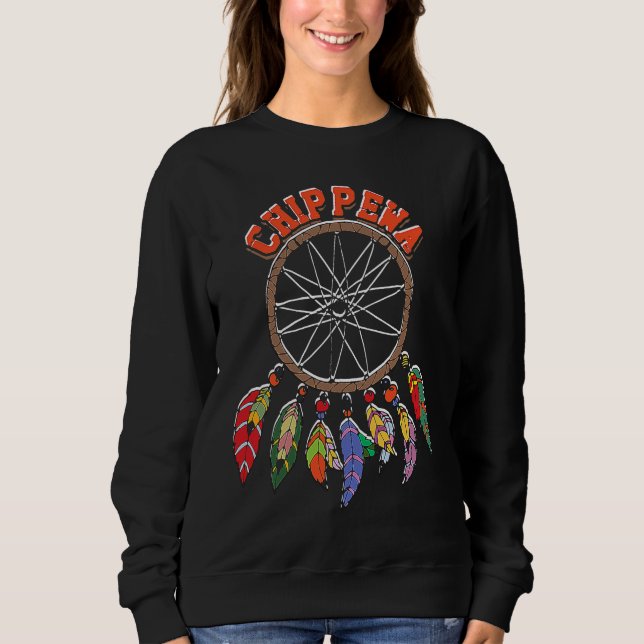 Moletom Native american indian dreamcatcher  Feathered Boh (Frente)