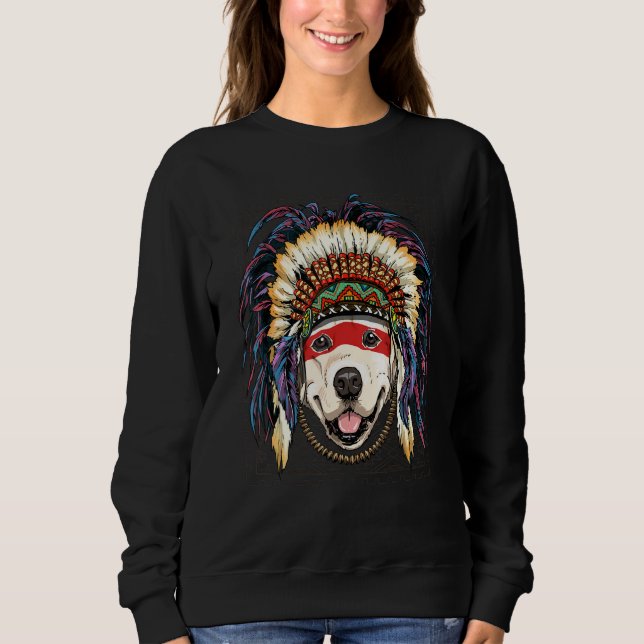Moletom Native American Indian Golden Retriever Indigenous (Frente)