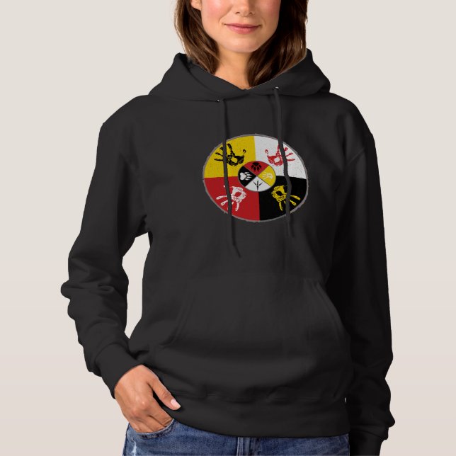 Moletom Native Americans Medicine Wheel MMIW Hand (Frente)