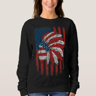 Moletom Nativo Americano Flag Usa Cherokee Indígenas Peop