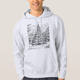 Moletom Natureza das árvores de natal, capuz