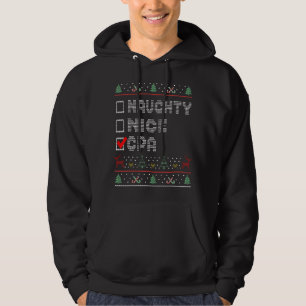Moletom Naughn Nice Cpa Matching Christmas Group Pajama