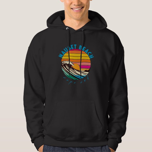 Moletom Nauset Beach Retro 1980s Style Cape Cod Beach (Frente)