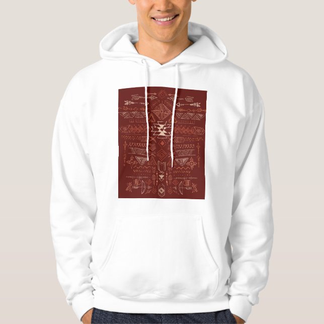 Moletom Navajo Aztec: Padrão Étnico De Doodle. (Frente)