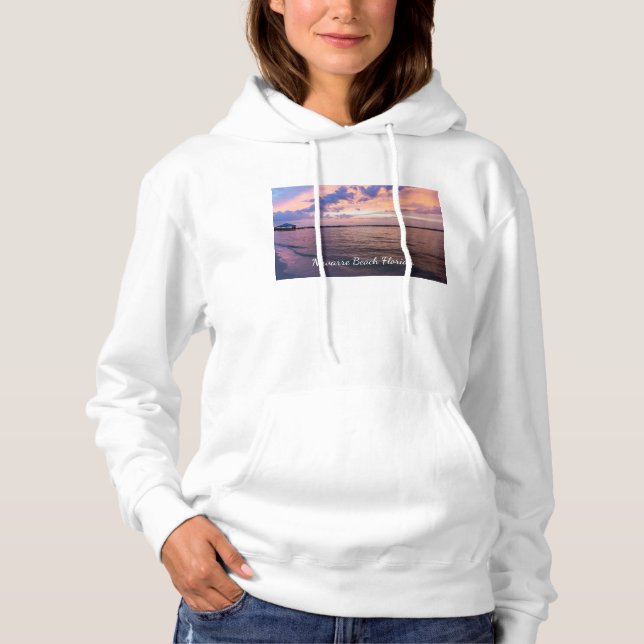 Moletom Navarre Beach Magic Hour Purple Sunset Hoodie (Frente)
