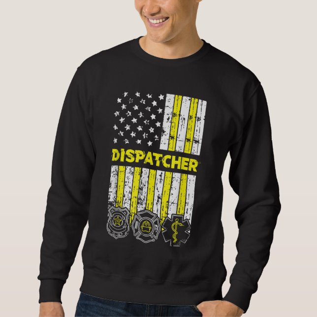 Moletom Navio americano Flag 911 - Dispatch-er Policial Fi (Frente)