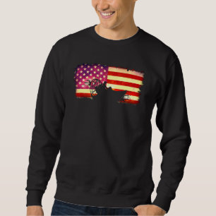 Moletom Navio de bandeira americano Capitão Corrida na Amé