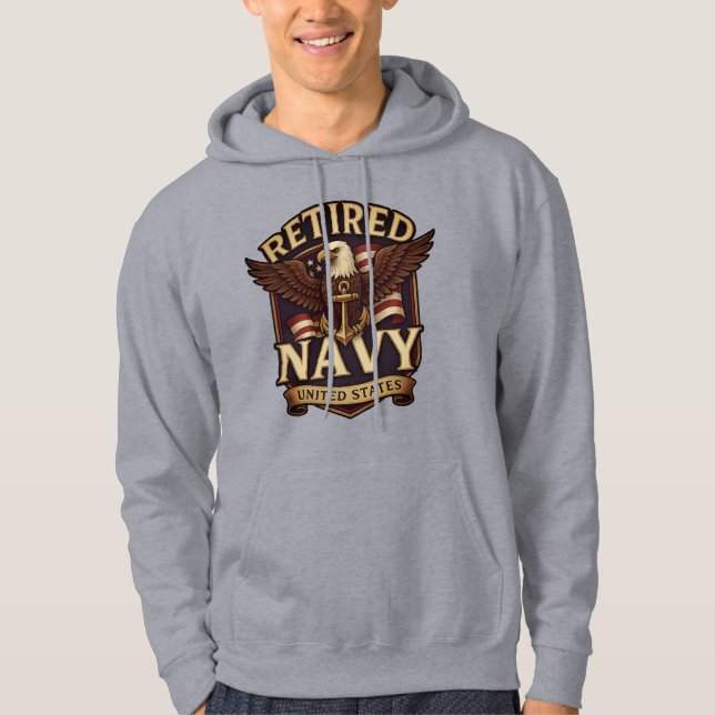 Moletom Navy - USN - Veteran (Frente)