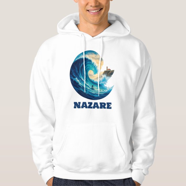 Moletom Nazaré Big Wave Portugal Hoodie – Surf Coastline A (Frente)