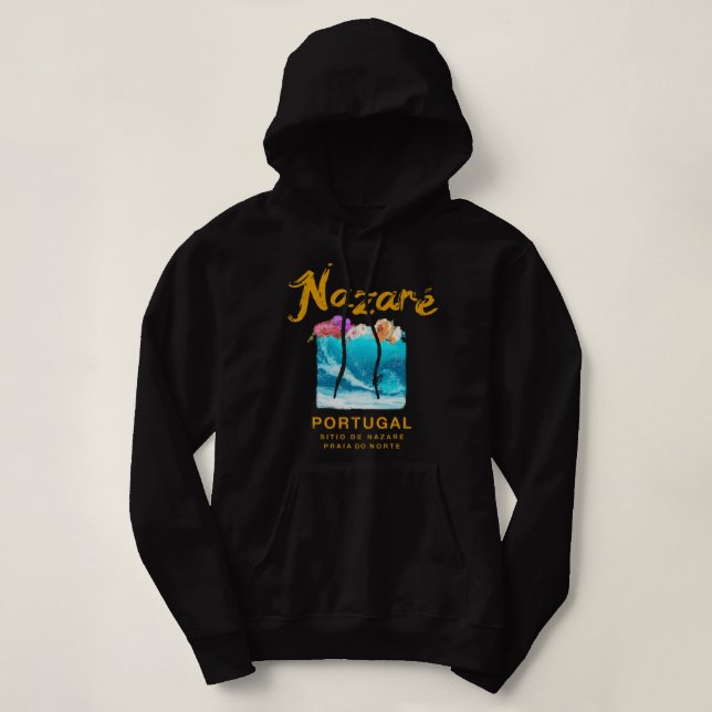Moletom Nazare Portugal Vintage Retro Surfing 986 (Frente do Design)