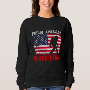 Moletom Neandertal Americano Orgulhoso Pavilhão EUA e P