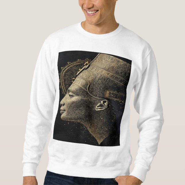 Moletom Nefertiti Silhueta Moderna Arte Linear (Frente)