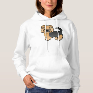 Moletom Negra E Tan Norfolk Terrier Cute Cartoon Dog