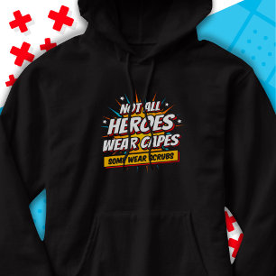 Moletom Nem Todos Heróis Vestem Capes Enfermeira Apreciaçã
