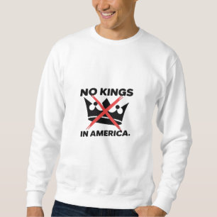 Moletom Nenhum Rei na América Estilo Retro Anti Essencial