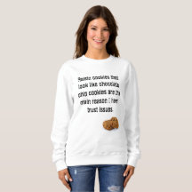 Nenhuma camisola engraçada do biscoito dos pedaços