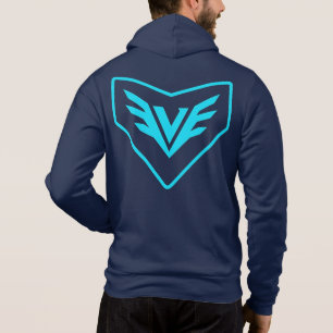 Moletom Neo Bushidō Crest Hoodie - Circuito ciano Emblem