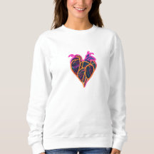 Neon Anatomical Heart Hoodie | Botânica Artística