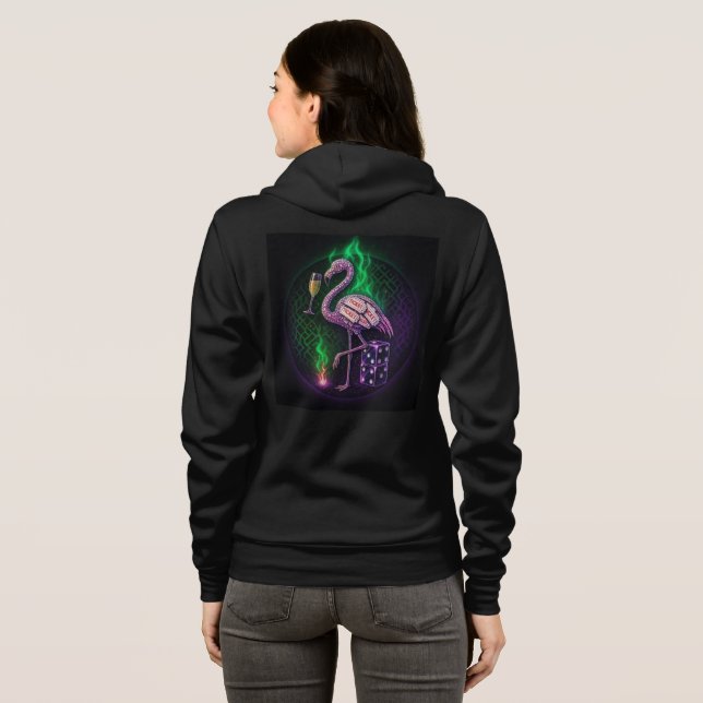 Moletom Neon Flamingo Vegas Glam Hoodie 🔥 🥂 (Parte Traseira Completa)
