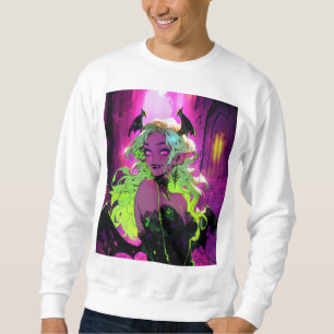 Moletom Neon Succubus Demon Anime Girl