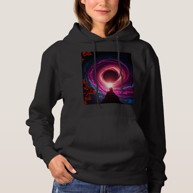 Moletom "Neon Void Galaxy" Hoodie — Cosmic Vortex Design | (Frente)