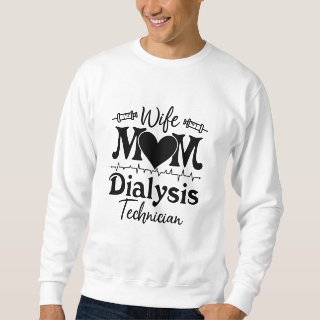 Moletom Nephrology Tech Enfermeira Esposa Mãe Técnica De D (Frente)