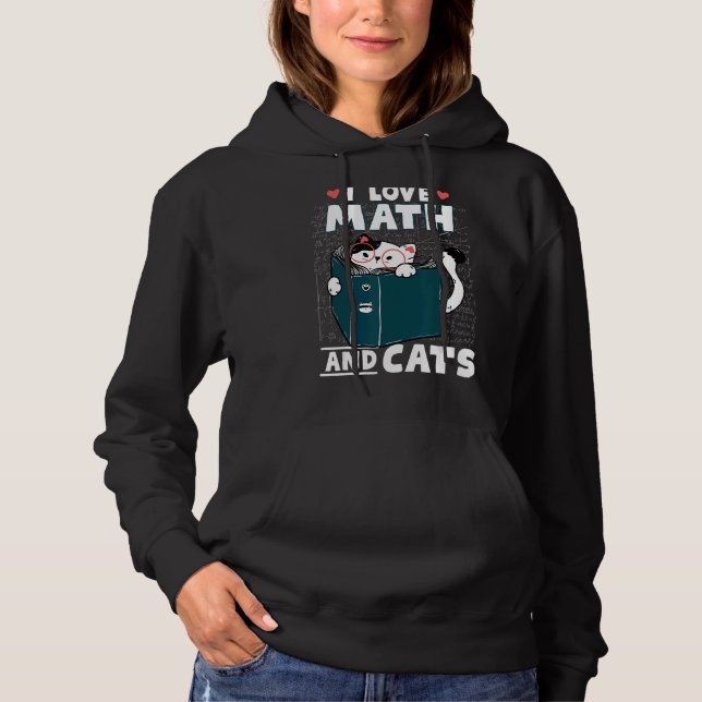 Moletom Nerd De Matemática Cat. Eu Adoro Matemática E Gato (Frente)