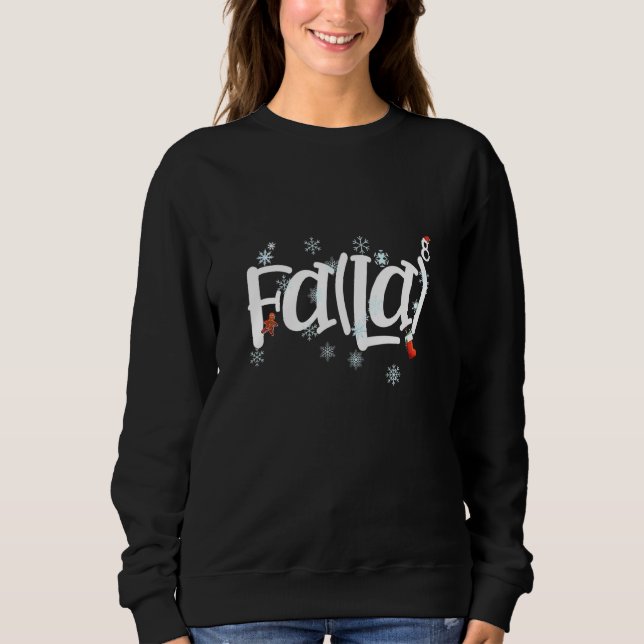 Moletom Nerd De Natal Matemática Fa La La Papais noeis Fa  (Frente)