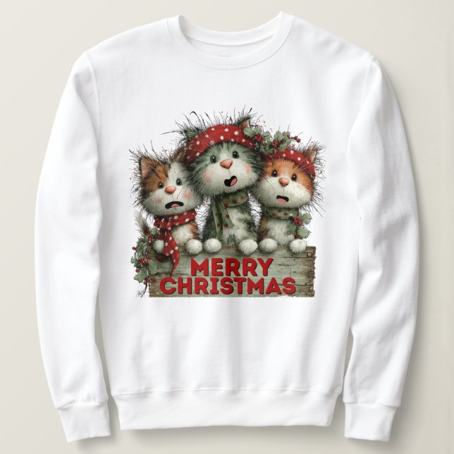 Moletom Nerry Christmas Cats (Frente do Design)