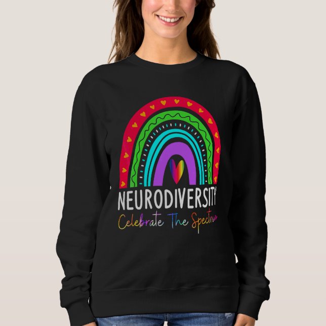 Moletom Neurodiversity Autism Spectrum Asd Adhd Arco-Íris (Frente)