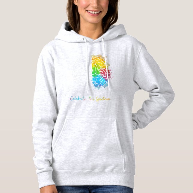 Moletom Neurodiversity Autismo Spectrum ASD ADHD Rainbow B (Frente)