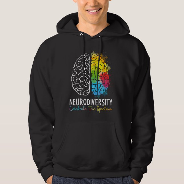 Moletom Neurodiversity Celebrate The Spectrum Autism Suppo (Frente)