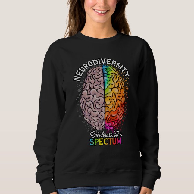 Moletom Neurodiversity Celebrate the Spectrum Men women ad (Frente)