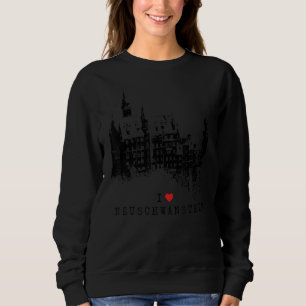 Moletom Neuschwanstein Castle Vintage Bavaria I Love Germ