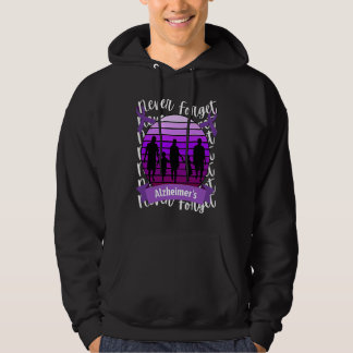 Moletom Never Forget Alzheimer's Awareness Retro Purple Fa