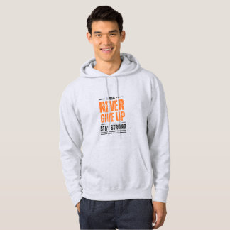 Moletom "Never Give Up" Motivational Hoodie – Stay Strong 