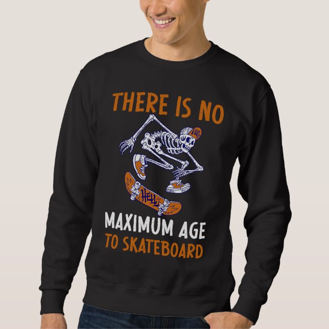 Moletom Never Too Old To Skate Skater Oldie Skater Oldie S (Frente)