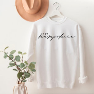 Moletom New Hampshire Script State Sweatshirt das mulheres