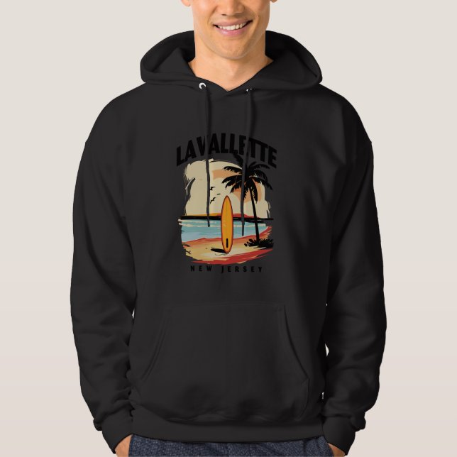 Moletom New Jersey Lavallette Surfboard Men Mulheres (Frente)
