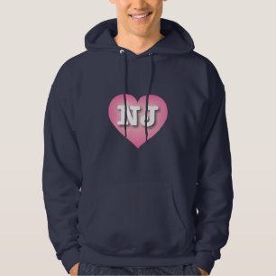 Moletom New Jersey Pink Fade Heart - Eu amo NJ
