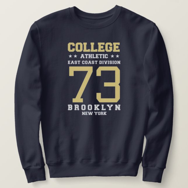 Moletom New York Brooklyn college athletic sport varsity (Frente do Design)