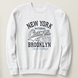 Moletom New York Brooklyn state college varsity athletic