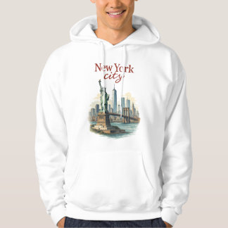 Moletom New York City – Iconic Statue & Skyline Hoodie