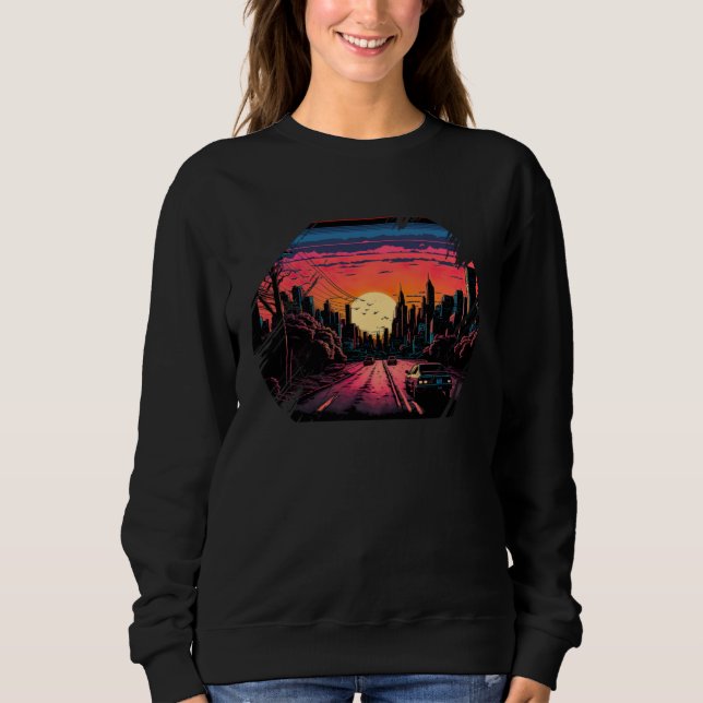 Moletom New York City Skyline Sunset Heat (Frente)