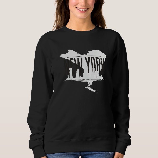Moletom New York New York City Skyline Silhouette Outline  (Frente)