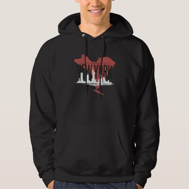 Moletom New York New York City Skyline Silhouette Outline  (Frente)