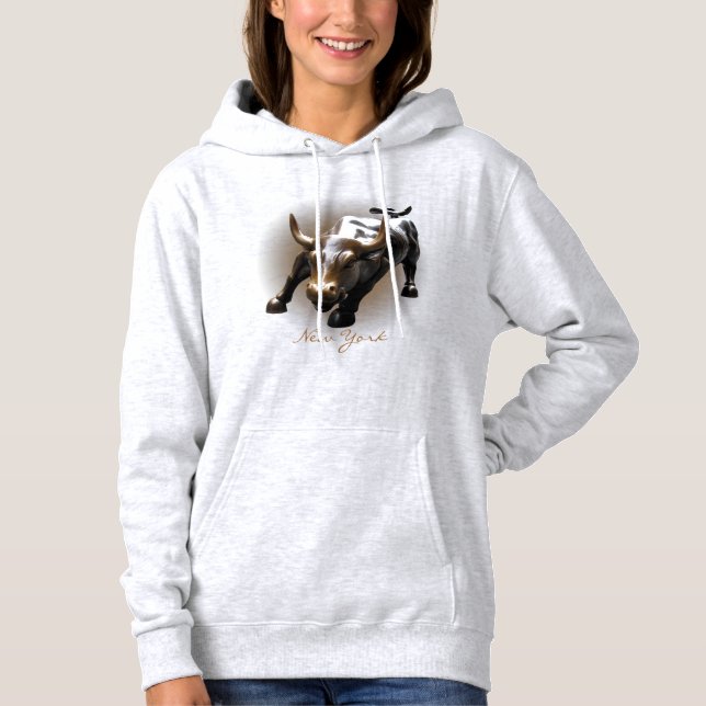 Moletom New York Souvenir Hoodie Bull NY Shirt Souvenir (Frente)