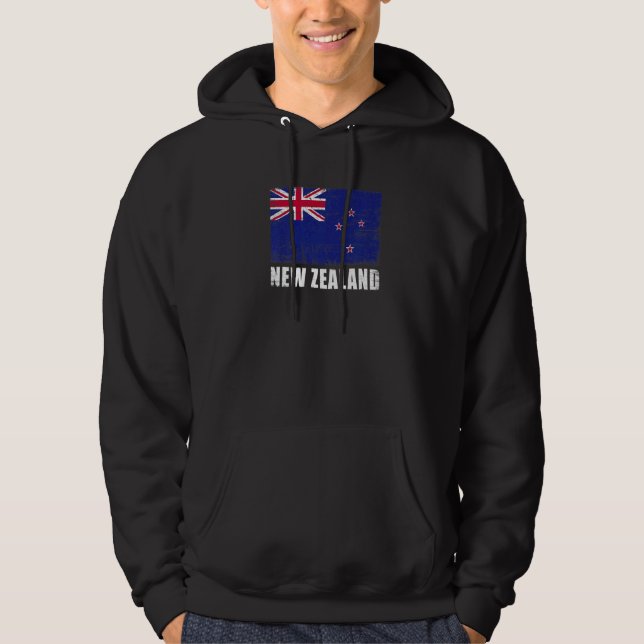 Moletom New Zealand Flag Grunge Country Flag New Zealand (Frente)